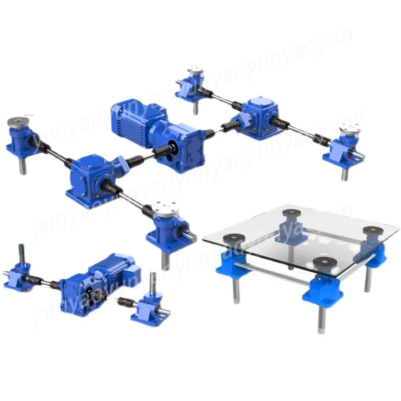 

Hand Operated Vertical Synchronous Lifting Platform Rack and Pinion Screw Elevator Worm Gear Worm Industrial Lifting Tool