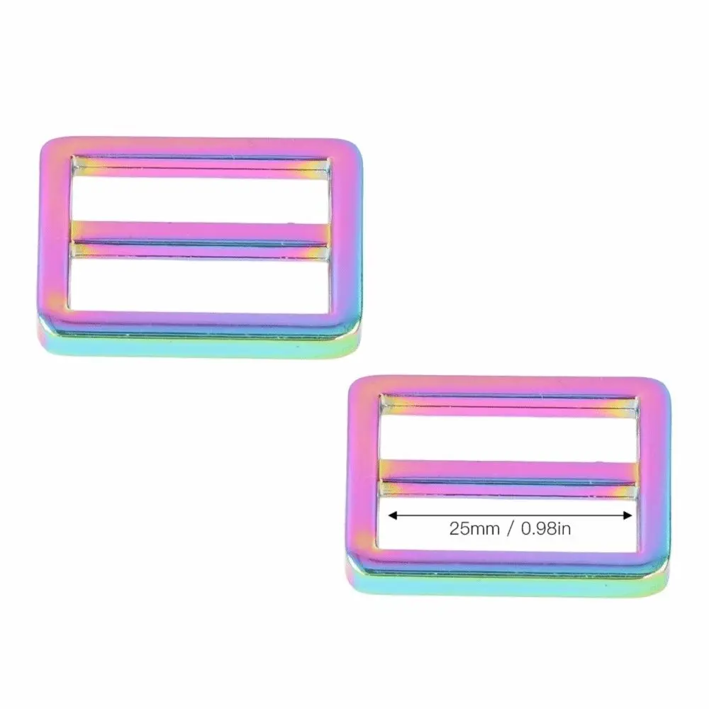 10pcs Glossy Finish Metal Slide Buckle Durable Metal Wear Resistant Tri-Glide Slide Buckle Adjustable Buckle DIY Project