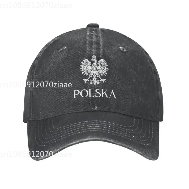 

Personalized Cotton Poland Polska Flag Baseball Cap Women Men Breathable Lewandowski Polish Coat of Arms Dad Hat Streetwear