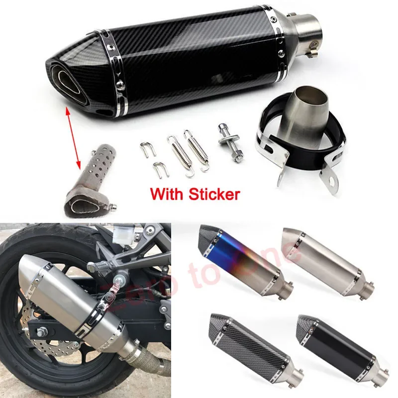 

,51mm Motorcycle Exhaust Muffler With DB Killer Sticker Escape Moto Tube