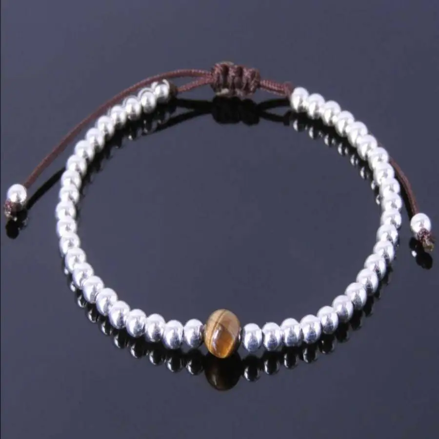 

Handmade Silver beads knit bracelet,men's cuff button bracelet,Ramadan prayer bead,women's meditation,holiday gift,daily wear