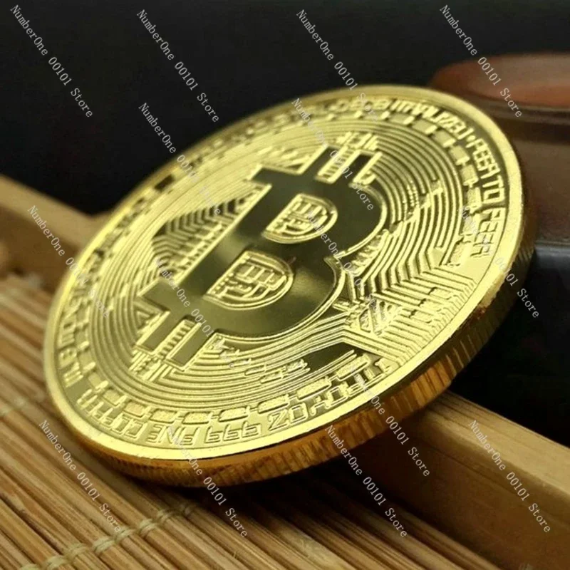 Bitcoin Gold Coin BTC Foreign Currency US Dollar World Coin, Bitcoin, US Commemorative Coin, Gold Coin