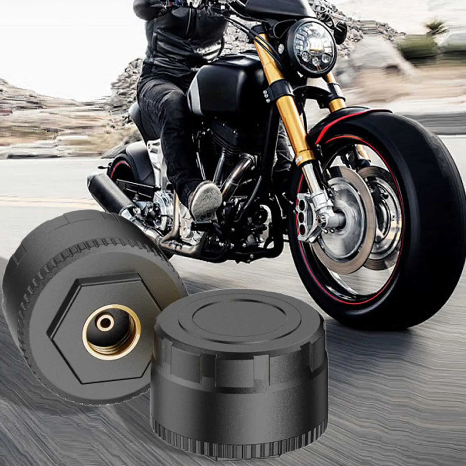 Motorcycle Tire Pressure Gauge Cordless Real Time Wheel Monitor System Motorbike Tire Pressure Sensor For Home Garage Workshop