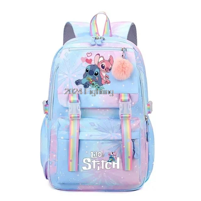 MINISO Lilo And Stitch School Bags Waterproof Backpack for School Kawaii Anime cosplay bag Travel Bag School Students Mochilas