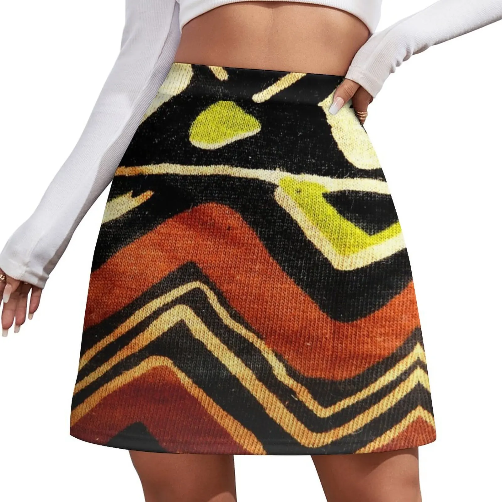 

Africa Design Fabric Texture Mini Skirt luxury women's skirt korean luxury clothing Mini Skirt