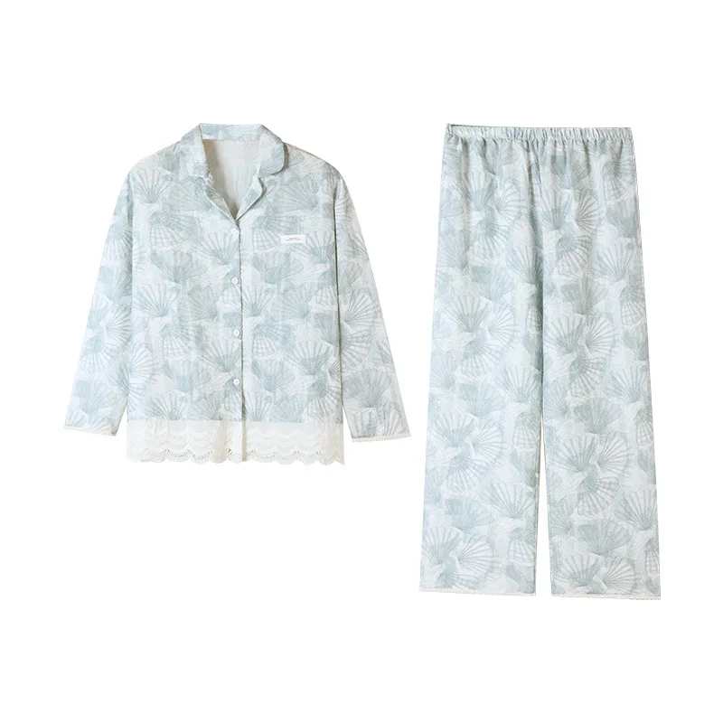 브라가 포함된 면 소재 여성 파자마 세트 여성용 따뜻한 겨울 파자마 패셔너블한 홈웨어 파자마 귀엽고 부드러운 파자마 세트