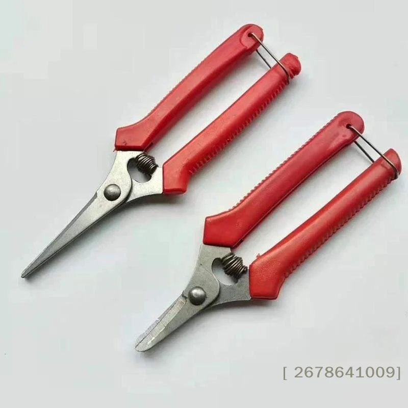 ⚑* High Carbon Steel Gardening Pruning Shears Non Slip Handles Straight Curved Tips For Fruit Thinning Orchard Garden Trimming