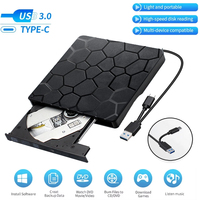 2 in 1 USB 3.0 Type C External DVD RW Drive Interface Slim DVD CD Writer Burner Reader Player Optical Drive For Laptop Notebook
