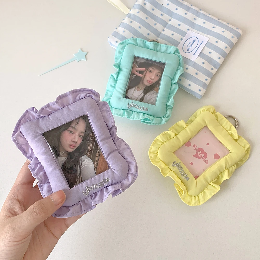 Ins Style Korea Sweet Girl Photo Card Case for 3 Inch Photocard Soft Pillow Shaped Photocard Holder K-Pop Idol Goo Card Holder image 2