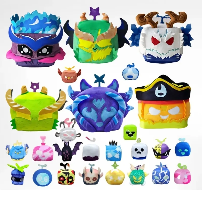 الفواكه Blox ألعاب من القطيفة أنيمي لعبة دمية محشوة الشيطان الفاكهة الرعب دمى الاطفال هدايا عيد ميلاد منزل أريكة لينة الفاكهة الأطفال هدية #2