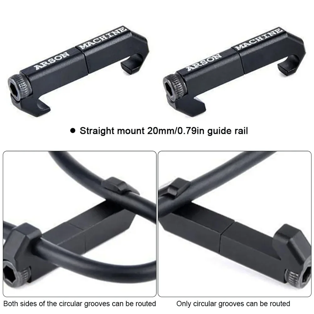 3Pcs/Set Tactical Cable Clamp Organizer Flashlight Cord Lock MLOK Pressure Switch Slot Wire Management Hunting Gear Secure Hold