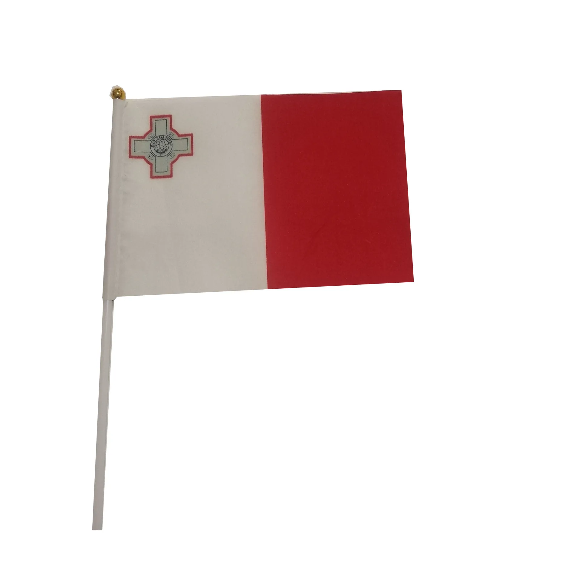 polyester Malta Hand Flag 14*21cm Malta  National  Hand  Held Waving Small Flag Indoor Outdoor Home Decor