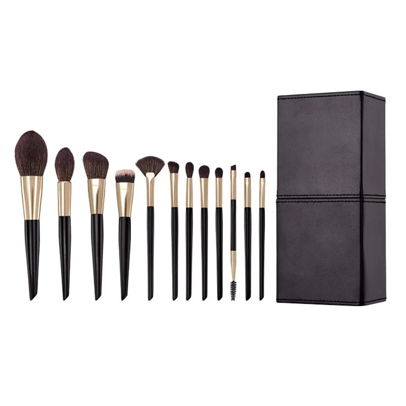 ชุดแปรงแต่งหน้า 12 ชิ้น: แปรงแต่งหน้า, แปรงปัดแป้ง, แปรงปัดแก้ม, แปรงอายแชโดว์, อุปกรณ์เสริมความงาม, แปรงแต่งหน้า