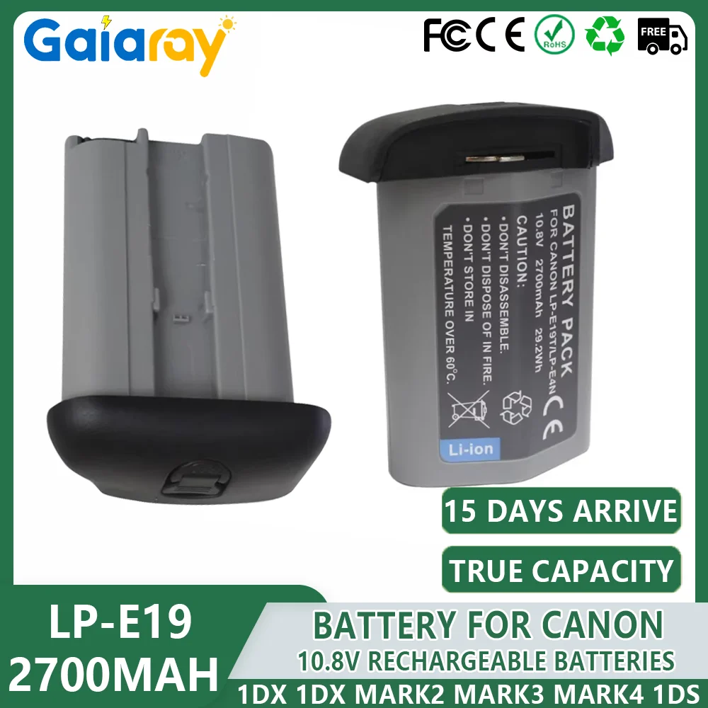 

10,8 В, 2700 мАч, аккумуляторная батарея LP-E19 LP-E4N LP E19 для Canon-1DX 1DX MarK2 Mark3 MARK4 1DS, аккумулятор для зеркальной камеры