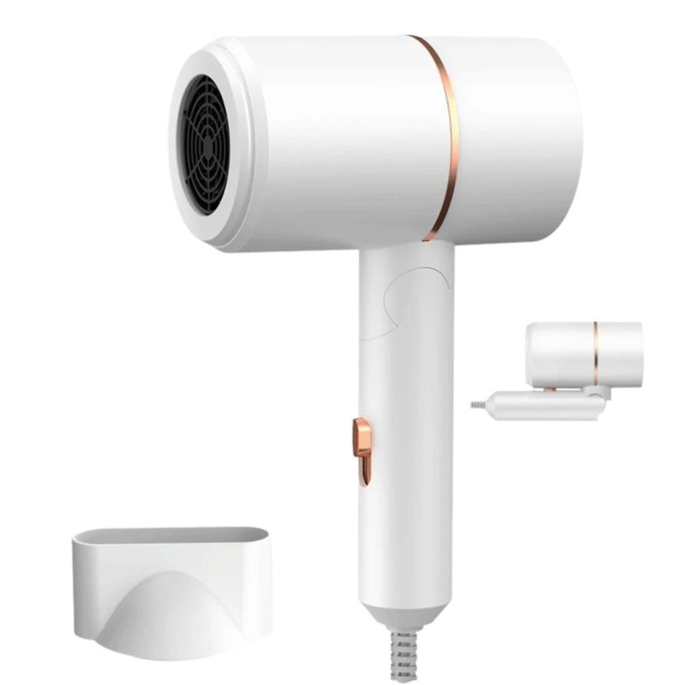 

800W Foldable Hair Dryer Space-saving Low Noise Dormitory Hair Dryer Three-speed Adjustable Overheat Protection Hair Blower