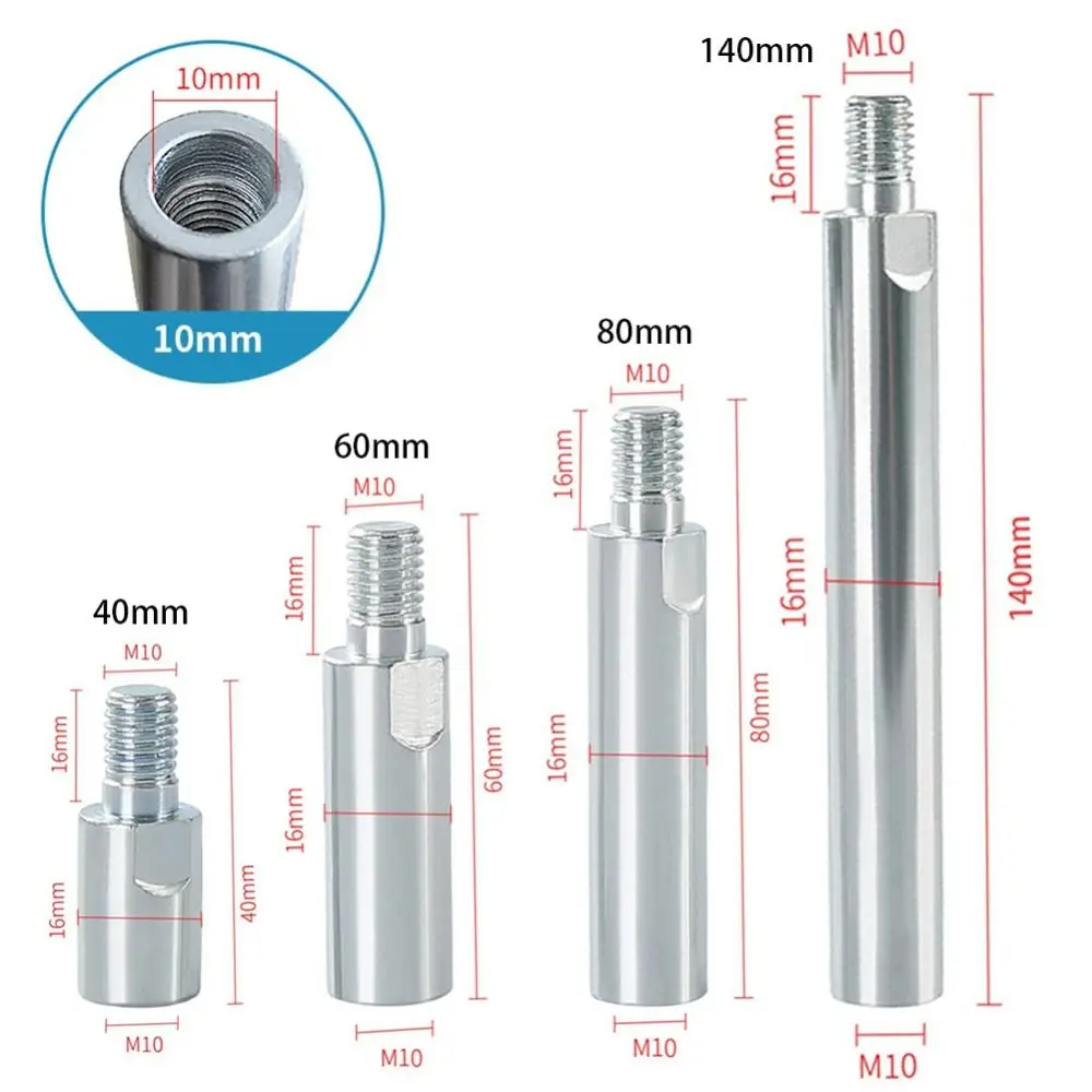 Angle Grinder Adapter Rod Extension Rod M10 Adapters Shaft Rod For Model 100 125 Angle Grinders Polishers Polishing Accessories