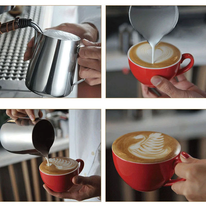 150-1000ml Stainless Steel Milk Jug Frothing Pitcher Latte Espresso Coffee Jug Barista Craft Cappuccino Milk frother Cream Cup