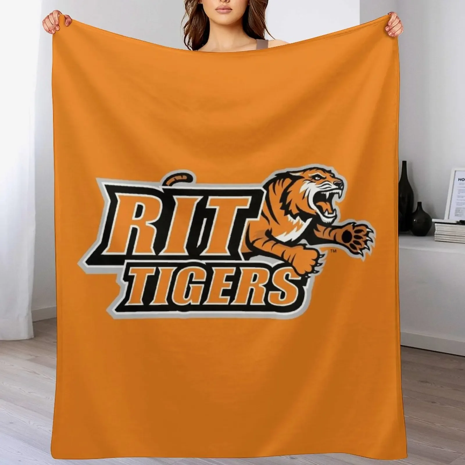 

RIT Tigers Throw Blanket Hairys Sofas Blankets