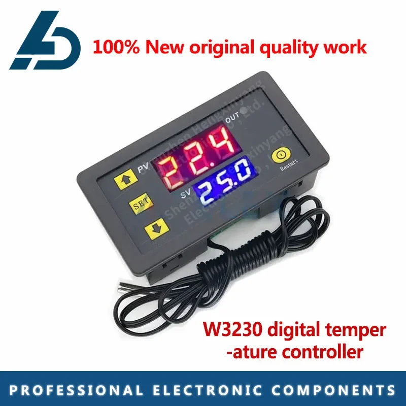 W3230 12V 24V AC110-220V Pro probeline 20A Digital Temperature LED Display Thermostat With Heat/Cooling Control Instrument