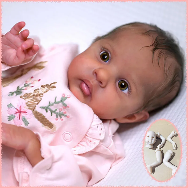 Nuevo y Popular Kit de Muñeca Reborn Mikki de 17 Pulgadas, sin Acabado, sin Pintar, Color Fresco, con Cuerpo de Tela, Piezas de Muñeca DIY para Artistas