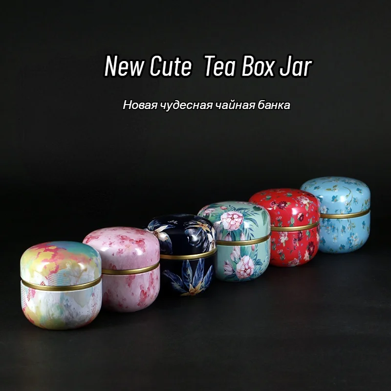 50ml Japanese Style Kitchen Tea Box Jar Storage Holder Sweetmeats Candies Cans Teaware Tea Caddies Tin Containers Storage Box