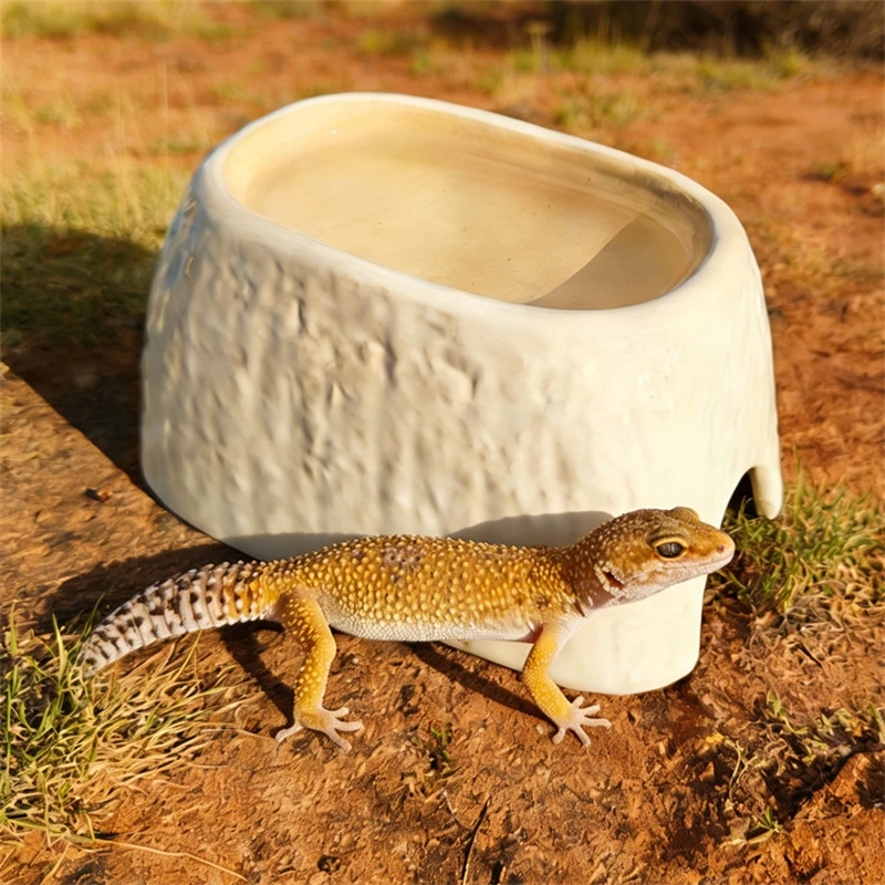 Ceramic Leopard Print Humid Hide Cave For Geckos Reptiles Tarantulas Frogs Salamanders Terrarium Cozy Hideout Gift For Owners