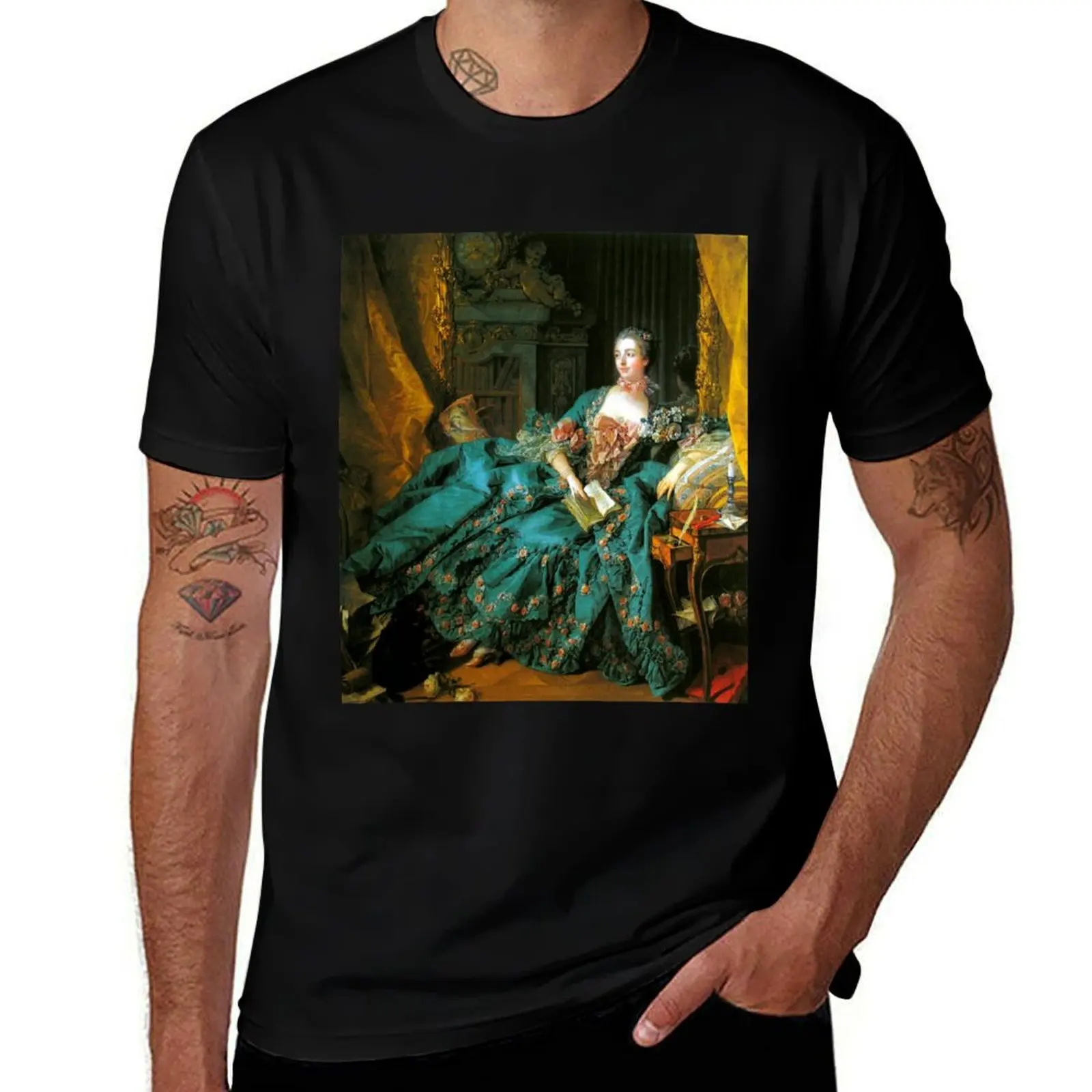 

Madame de Pompadour T-Shirt man t shirt summer men t shirt cotton 100% man t shirts cotton T-shirt
