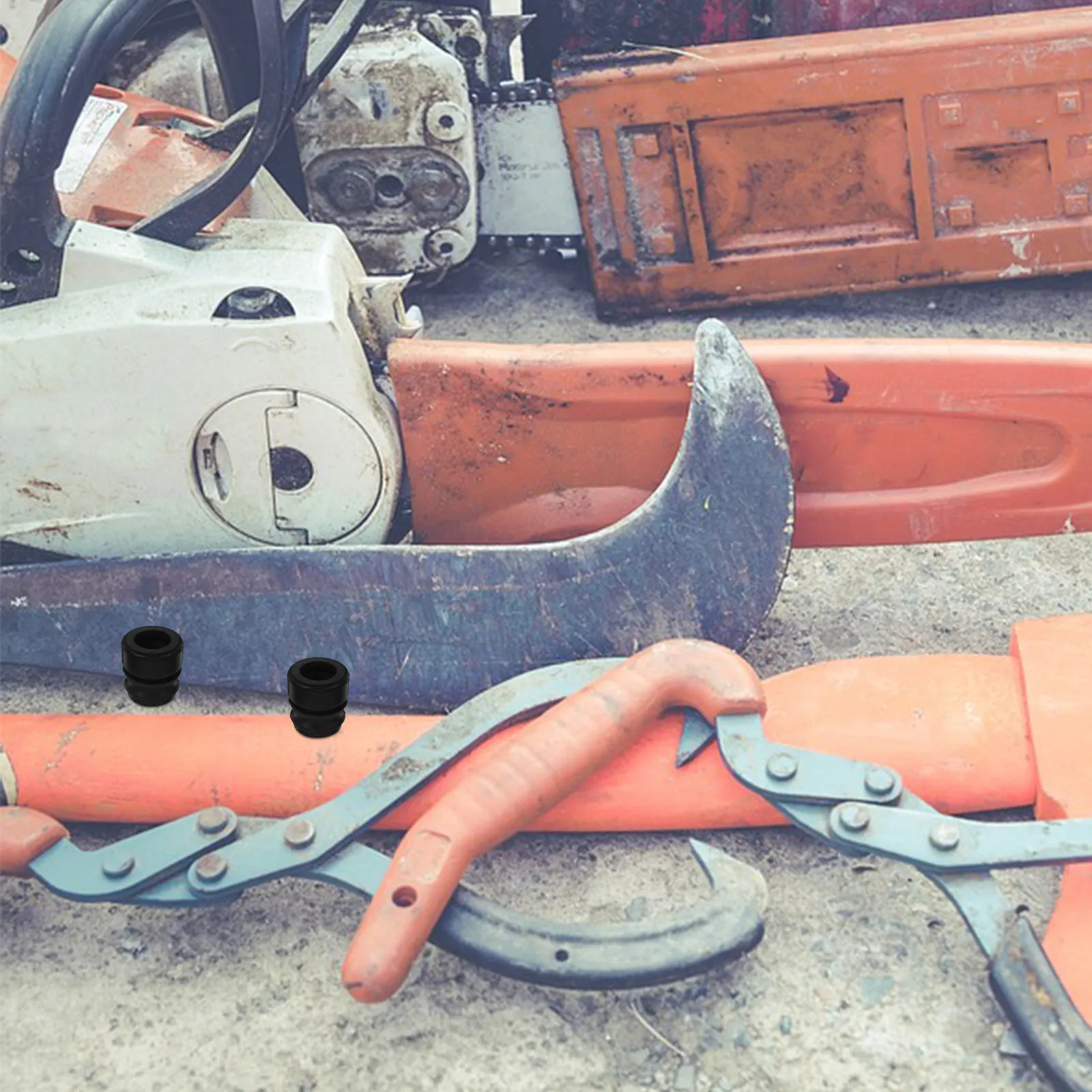 

Набор из 10 антивибрационных кольцевых заглушек для рукоятки бензопилы, демпферные блоки, буферные заглушки, комплект для крепления, запасные части, инструмент