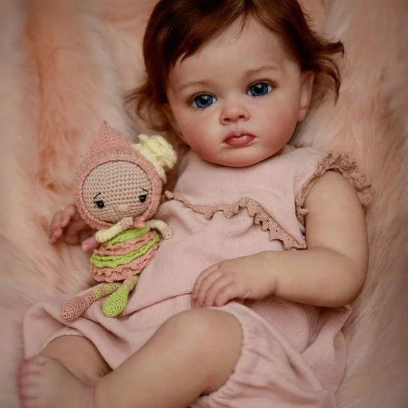 

Reborn Baby Doll 3D Simulation Baby Rooted Hair Girl Baby Children Gift