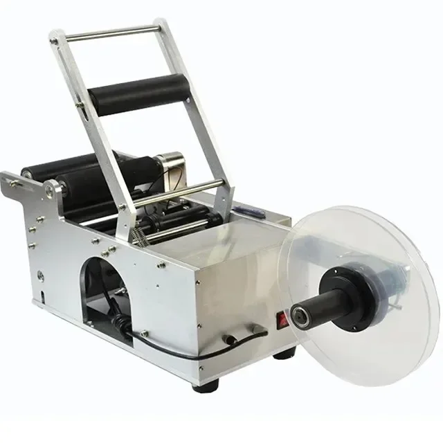 Tabletop Semi Auto Label Applicator Round Bottle Labeling Machine For Manufacturing Adhesive Label