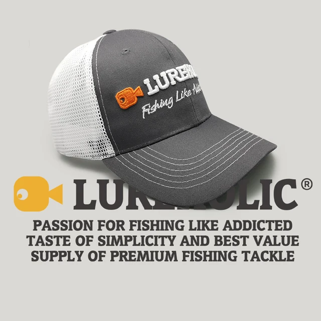 Lureholic 2/3 Mesh Fabric Lure Fishing Cap Mężczyzna Kobieta Kapelusz oddychająca czapka z daszkiem