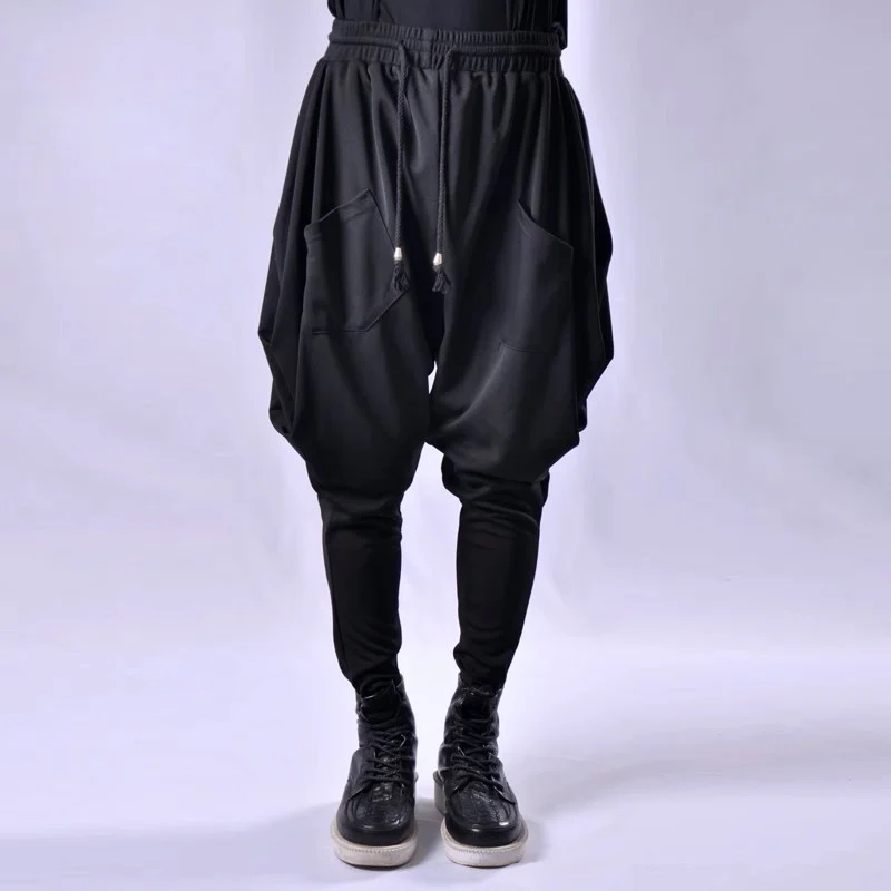 

Casual Pants Loose Dark Yamamoto Style Hip Hop Small Foot Pants Haren Pants Men And Women Low Crotch Span Pants Personality