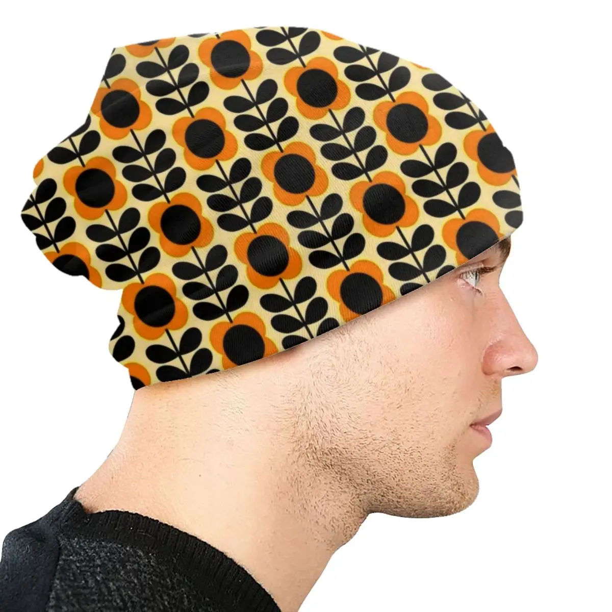 Orla Kiely Multi Stiel Blumen Schädel Mützen Mützen Streetwear Winter warme Strick mütze Erwachsenen Unisex skandi navis chen Stil Motorhaube Hüte