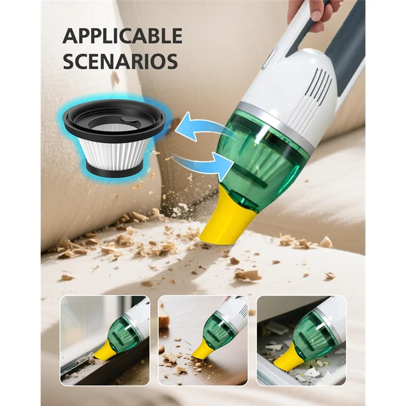 BAAM-مرشحات مكنسة بديلة قابلة للغسل وإعادة الاستخدام مكونة من 6 قطع للمكنسة الكهربائية ذات القوة الحصانية