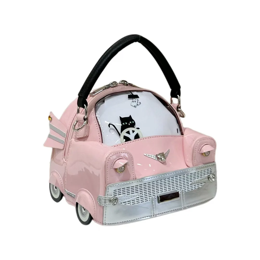 Custom MINI Car-Shaped Handbag, Creative Unique Street Fashion Crossbody Shoulder Bag, Trendy Designer Novelty Purse for Women