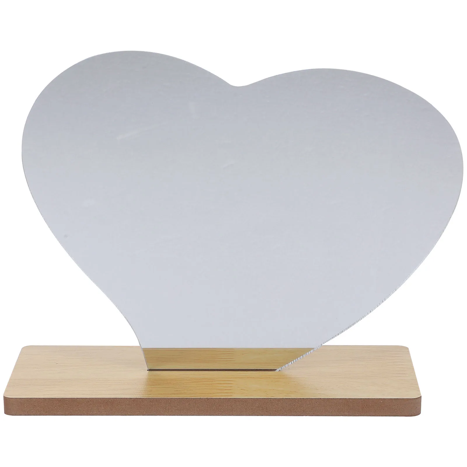 Desktop onregelmatig hart acryl make-upspiegel houten basis stabiele stijlvolle kaptafel spiegel esthetische bureau decor