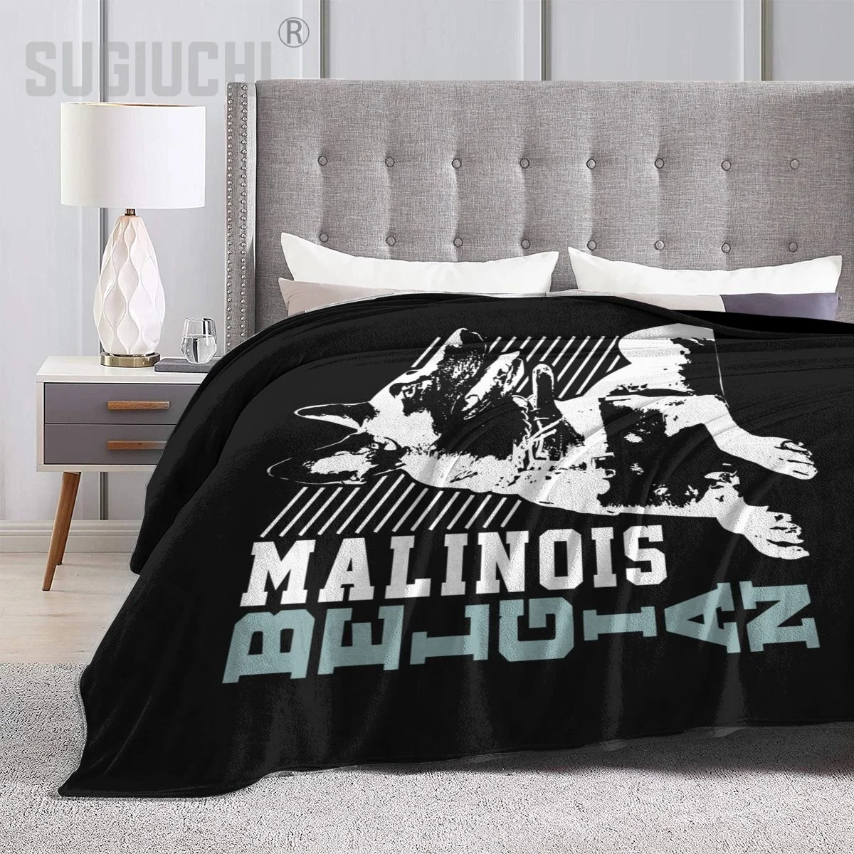 La mejor manta para perro Malinois belga Maligator Hund, funda de sofá multifunción, sábana individual, forro polar de franela