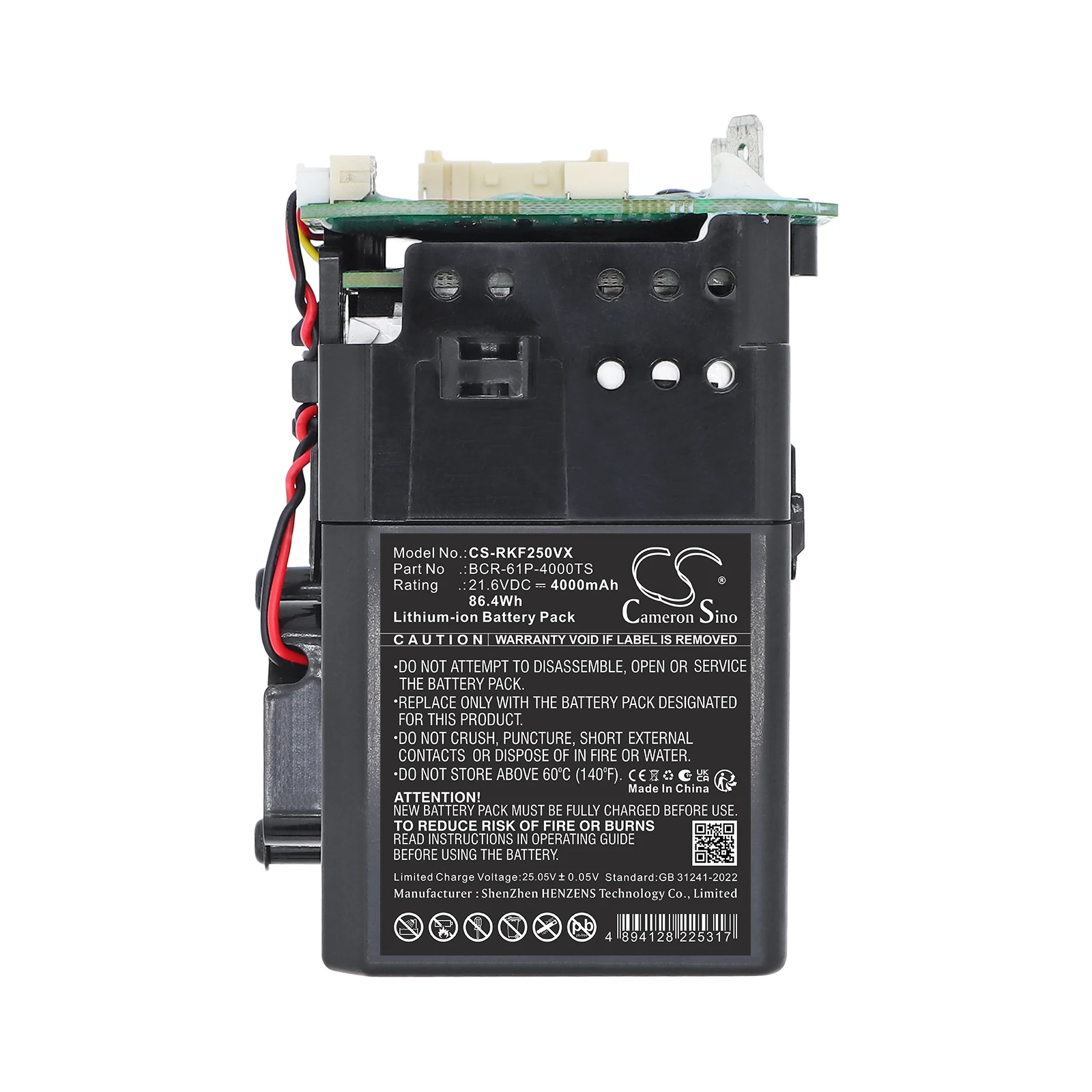 CS Replacement Battery for Roborock F25, F25 LT, F25 RT PN:BCR-61P-4000TS 4000mAh / 86.4Wh view 6