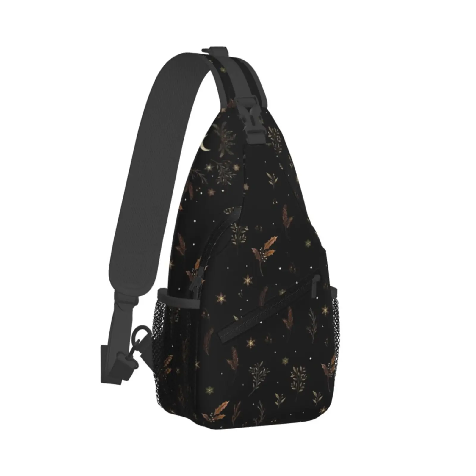 Moonlit Garden Print Chest Bags Crossbody Sling Bag Travel Hiking Sports Backpack Casual Lightweight Daypack for Men Women