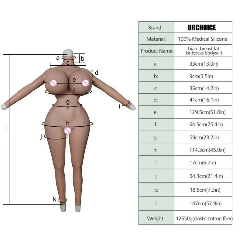 Silicone Bodysuit Male To Female Huge X Cup With Arms Big Hips Lifting Buttock Fake Vagina Artificial Breasts Form Sissy Cosplay