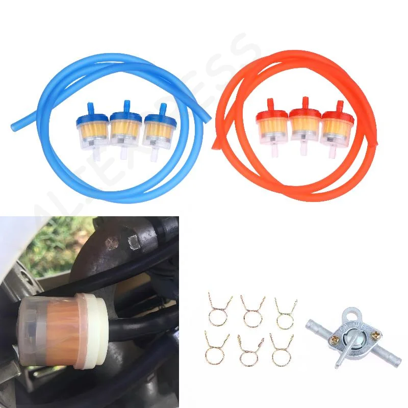 

NewFuel Switch Filter Kit 6mm Inline Fuel Filter For ATV Motorcycle Dirt Bike Go Kart Universal Fuel System Replacement Parts