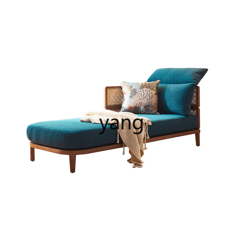 LXL Rattan Chaise Longue Recliner Beauty Bed Living Room Study Small Apartment Sofa