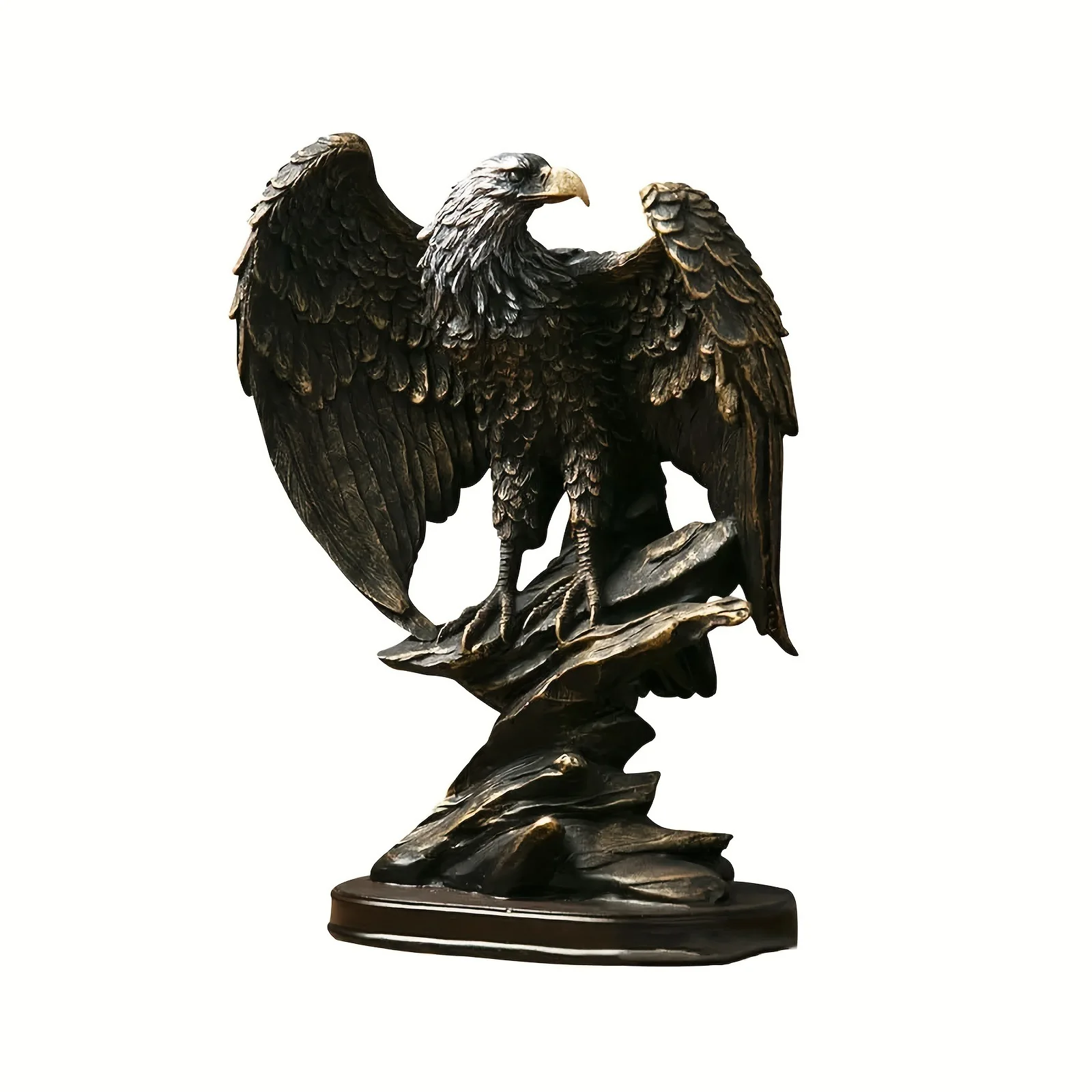 Resin Eagle Statue Freedom Power Wealth Symbol Figurine Home Office Desktop Decor Birthday Holiday Gift Ornament