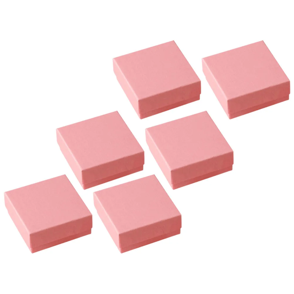 

6 Pcs Small Gift Box Jewelry Boxes for Presents Cardboard Packaging Cases Necklace