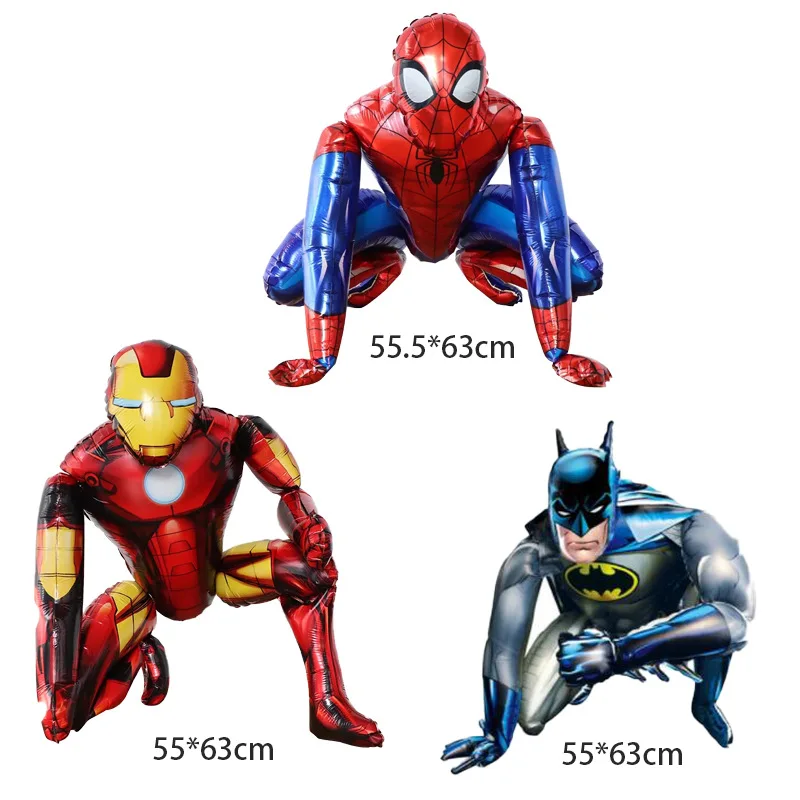 3D Big superhero Foil Balloons Birthday Party Decoration Spider Hero Stand Ballons Baby Shower Air Globos Party Favor Supplies - view 2