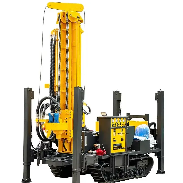 Customized Diesel Crawler SelfPropelled Pneumatic Water Well Drilling Rig with Stably Operating Supporting Pump Drilling Machine