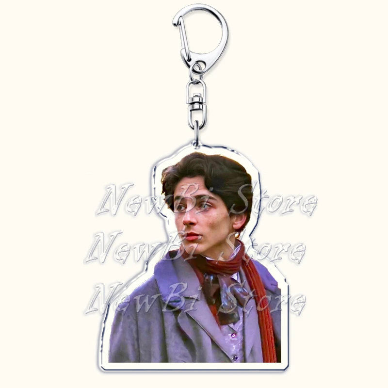 Popular Actor Timothee Chalamet Keychains for Accessories Bag Keyrings Call Me By Your Name Cmbyn Jewelry Friends Fans Gifts