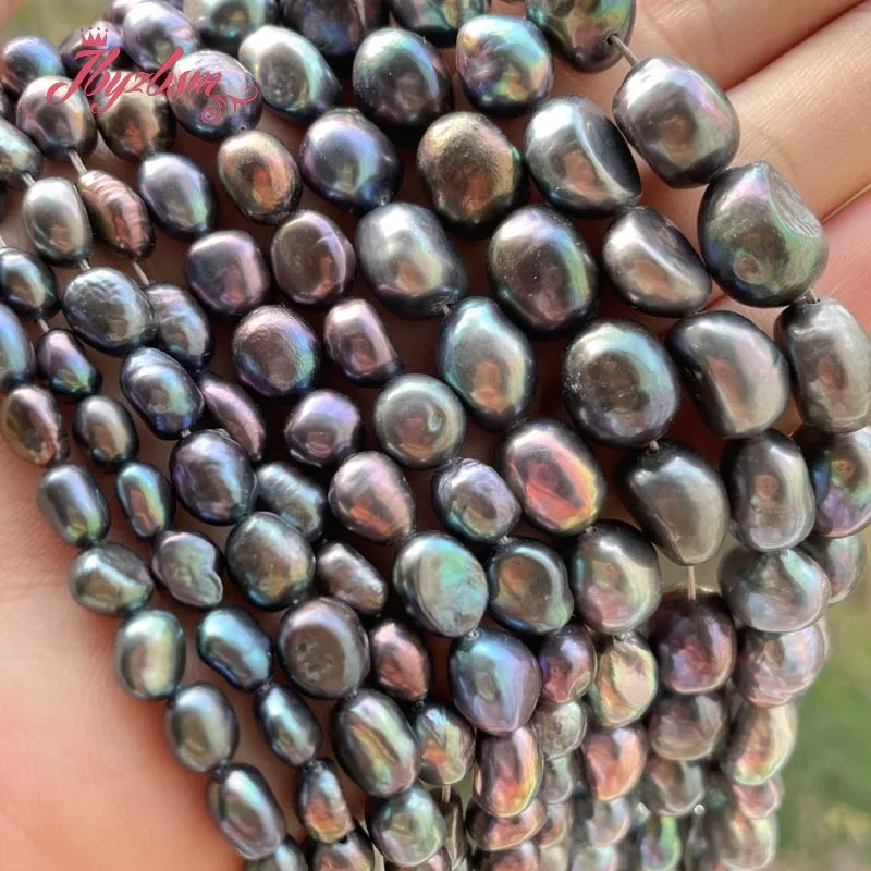 5-7/8-9/9-10mm Black Potato Irregular Freshwater Pearl Natural Stone Beads for DIY Women Necklace Bracelet Jewelry Making 15