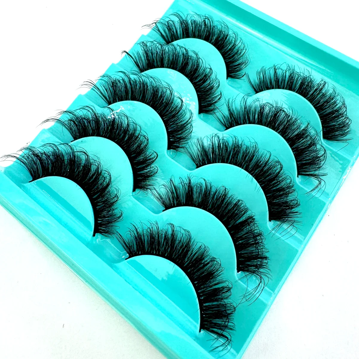 ใหม่ 5 คู่ luffy หนา Lashes Volume Lashes ใหม่มาถึง Wispy D Curl รัสเซีย Strip Lashes แต่งหน้าขนตาปลอม