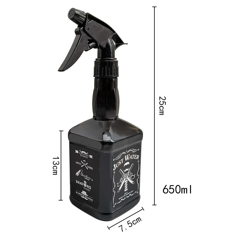 650ML Hair Salon Haircut Refillable Fine Mist Empty Spray Bottle Professional Hairdressing Watering Can Barbershop Styling Tools